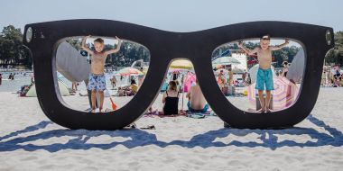 Volop waterpret aan de glijbanen van het Zilvermeer.