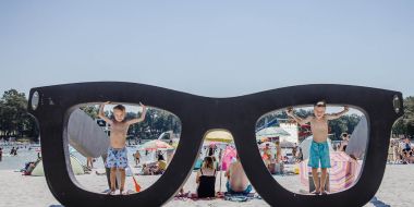 Volop waterpret aan de glijbanen van het Zilvermeer.