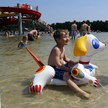 Volop waterpret aan de zwemvijver